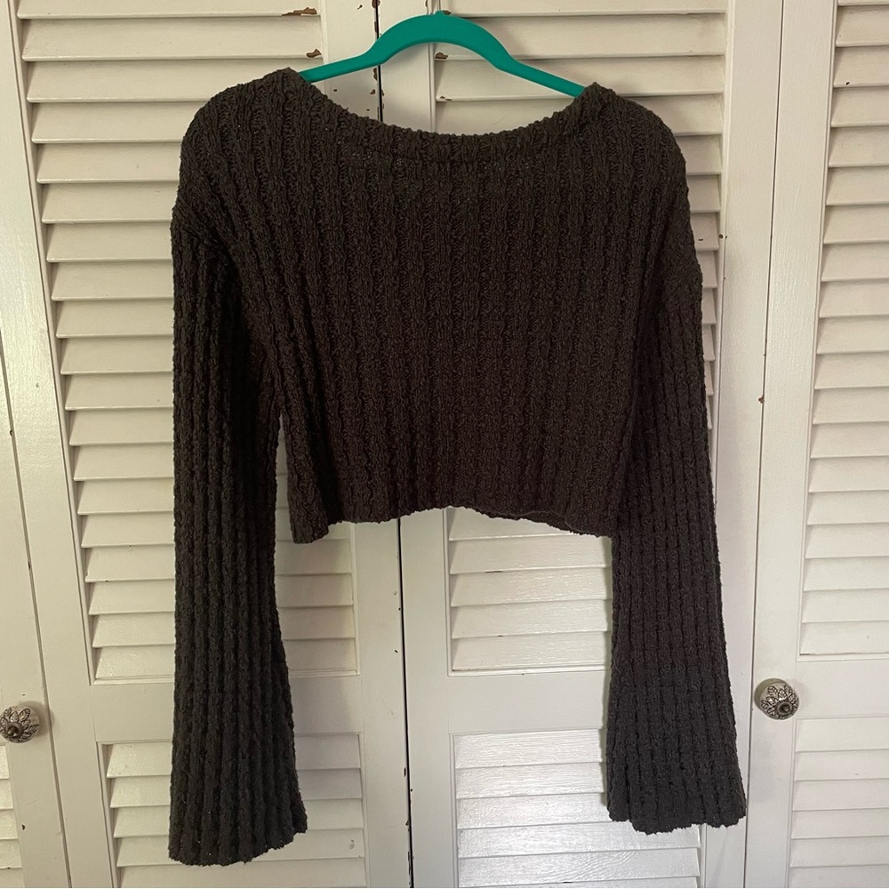 Urban Outfitters Dark Gray Cable Knit Sweater - Picture 3 of 3